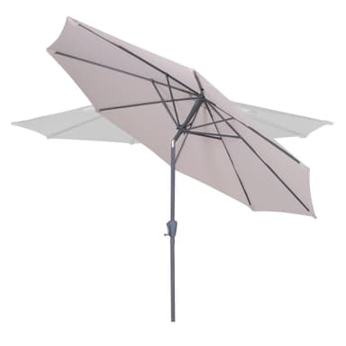 VONROC Premium parasoll Recanati Ø300cm - Inkl. parasollöverdrag - Runt parasoll - Tiltbart - UV-beständig duk - Beige