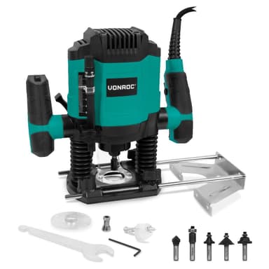 VONROC Handöverfräs 1200W – 6-8mm | Inkl. 6-bits