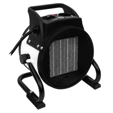 VONROC Elektrisk värmefläkt 1000W/2000W – Keramisk – Vit