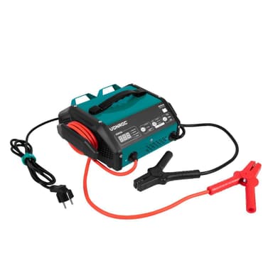VONROC Batteriladdare med starthjälp – 15A – För 6V eller 12V batterier