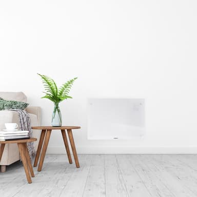 VONROC Lyxigt konvektorelement med glaspanel – 1500W – Vit  | Wifi