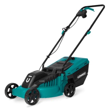 VONROC Gäsklippare 1300W - 32cm klippbredd | Med 30L gräslåda