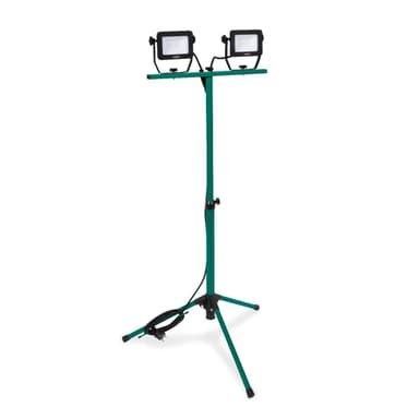 VONROC LED arbetslampa 2x 20W – Justerbart stativ | Roterbart och vinklingsbart