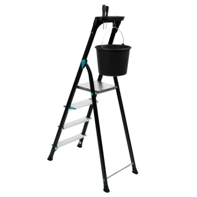 VONROC PRO Hushållsstege – 4 steg – Anti slip | Max. Kapacitet 150kg