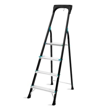 VONROC PRO Hushållsstege – 4 steg – Anti slip | Max. Kapacitet 150kg