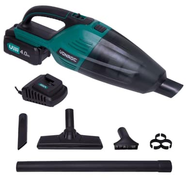 VONROC Kraftfull batteridriven dammsugare 20V – 4.0Ah | Inkl. batteri och snabbladdare