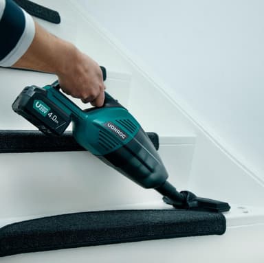 VONROC Kraftfull batteridriven dammsugare 20V – 4.0Ah | Inkl. batteri och snabbladdare