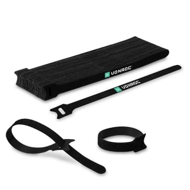 VONROC Kabelband med kardborrefäste – 200mm | 50st