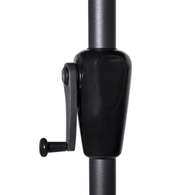 VONROC Premium parasoll Recanati Ø300cm - Inkl. parasollöverdrag - Runt parasoll - Tiltbart - UV-beständig duk - Grå