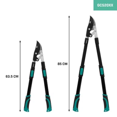 VONROC Teleskopisk grensax 63,5 – 85cm | För grenar upp till Ø25mm