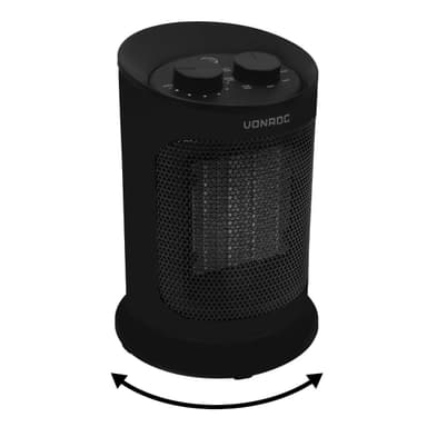 VONROC Elektrisk värmefläkt – 1200W/1800W – keramisk | Roterationsfunktion