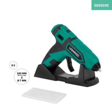 VONROC Batteridriven limpistol 4V – 1.5Ah | Inkl. 8 limstift  Ø7x100mm