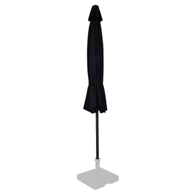 VONROC Premium parasoll Recanati Ø300cm - Inkl. parasollöverdrag - Runt parasoll - Tiltbart - UV-beständig duk - Svart