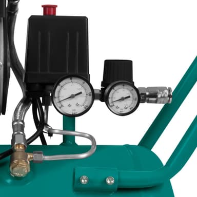 VONROC PRO Tyst luftkompressor – 57,5 dB | 24L – oljefri – 750W – Grön