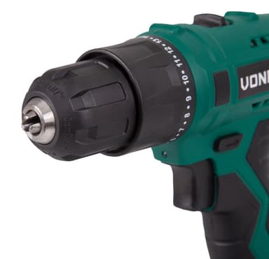 VONROC Borrskruvdragre 12V | Inkl. Batteri, laddare och 46 tillbehör