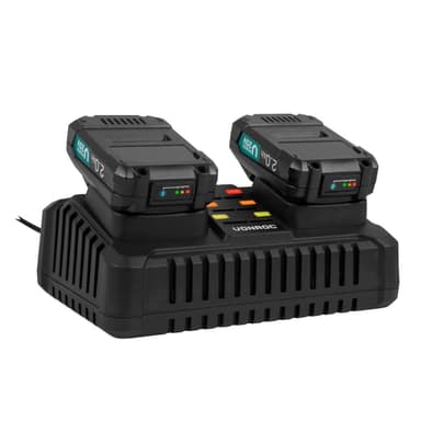 VONROC Dubbel snabbladdare | VPower 20V-plattformen