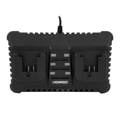 VONROC Dubbel snabbladdare | VPower 20V-plattformen