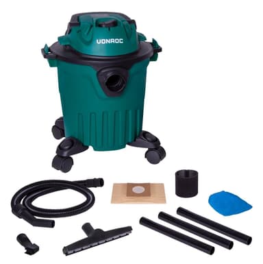 VONROC Våt och torrdammsugare 1000W – 12L tank – 5m strömkabel