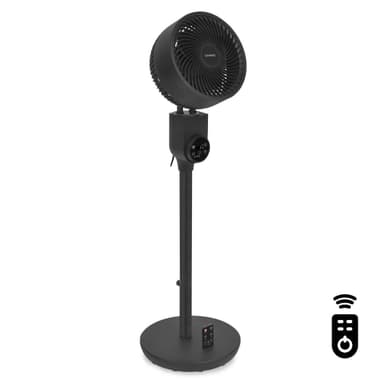 VONROC BREEZE Golvfläkt – Tyst - 98cm – Svart | Inkl. fjärrkontroll