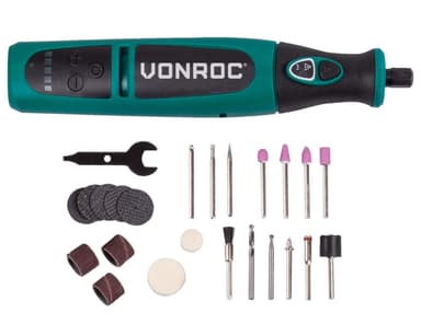 VONROC Roterande multiverktyg 8V med 24-delars verktygstillbehör