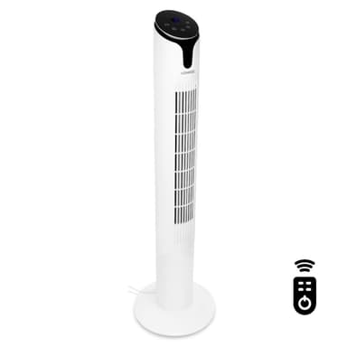 VONROC Lyxig pelarfläkt – 110cm – vit | Inkl. fjärrkontroll