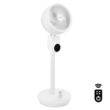 VONROC BREEZE Golvfläkt – Tyst -  88cm – Vit | Inkl. fjärrkontroll