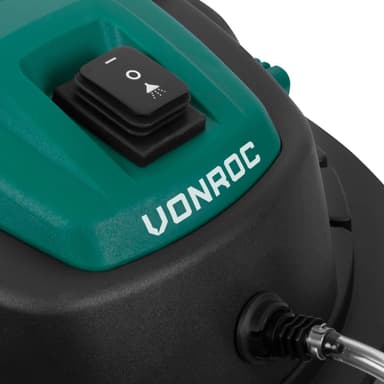 VONROC Mattrengörare/dammsugare 1400W | Inkl. rengöringsmedel och olika munstycken