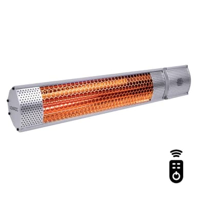 VONROC Värmare Marsili 2000W – med fjärrkontroll | Silver