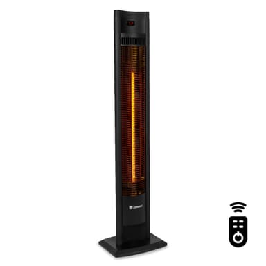 VONROC Värmare Filicudi 2000W – Kolelement | Med fjärrkontroll och timer