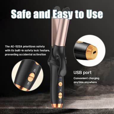 Uppladdningsbar trådlös locktång AE-522A