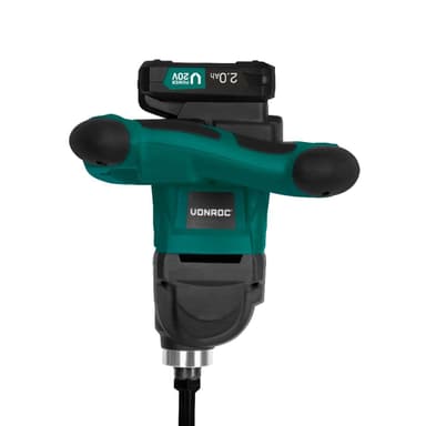 VONROC Färg / cementblandare 20V – 2.0Ah | Inkl. Batteri och snabbladdare