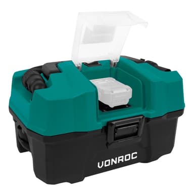 VONROC Bärbar dammsugare 20V | Inkl. Tillbehör – Exkl. Batteri och snabbladdare