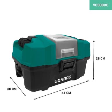 VONROC Bärbar dammsugare 20V | Inkl. Tillbehör – Exkl. Batteri och snabbladdare