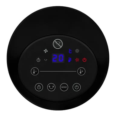 VONROC Elektrisk värmefläkt – 1200W/1800W – keramisk – Roterationsfunktion | Inkl. Fjärrkontroll