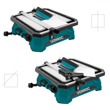 VONROC Kakelskärare 650W – 180mm – integrerad vattenbehållare | STST bänkskiva
