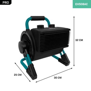 VONROC PRO Elektrisk värmefläkt – 1350W/2000W – Keramisk