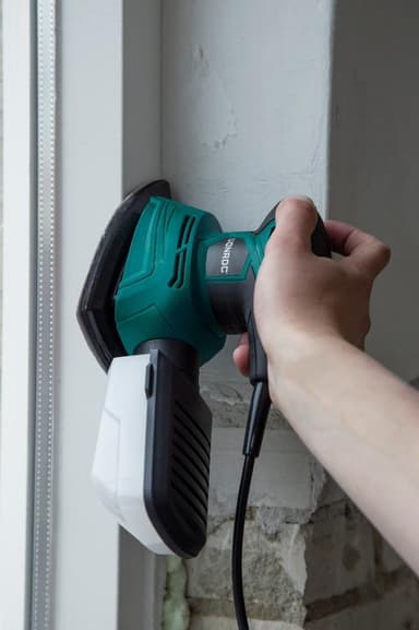 VONROC Multislip – detaljslip 130W | Inkl. dammuppsamlare