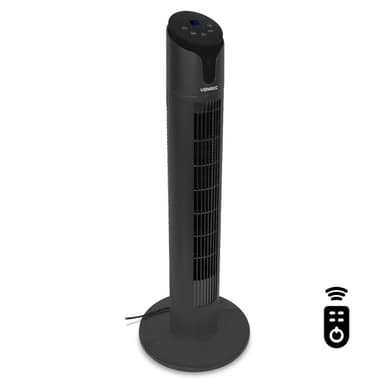 VONROC Lyxig pelarfläkt – 86cm – svart | Inkl. fjärrkontroll