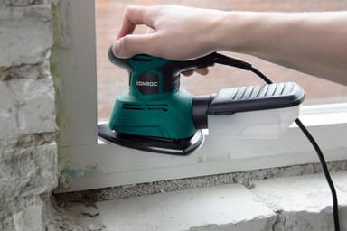VONROC Multislip – detaljslip 130W | Inkl. dammuppsamlare