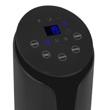 VONROC Lyxig pelarfläkt – 86cm – svart | Inkl. fjärrkontroll