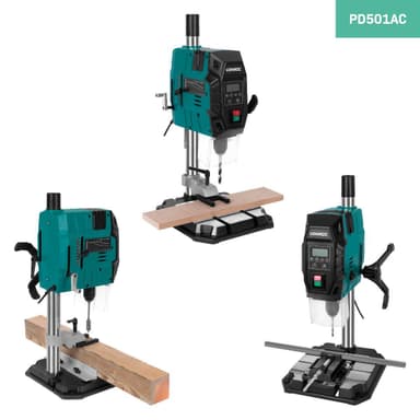 VONROC Pelarborrmaskin 900W – Med digital kontrollpanel och LCD – display |Inkl. tillbehör