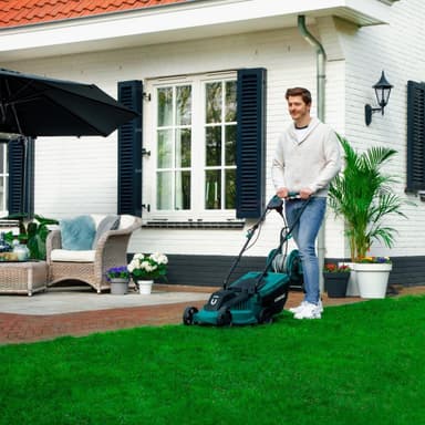 VONROC Gräsklippare 1300W 32cm klippbredd - Grästrimmer 300W Ø230mm klippdiameter