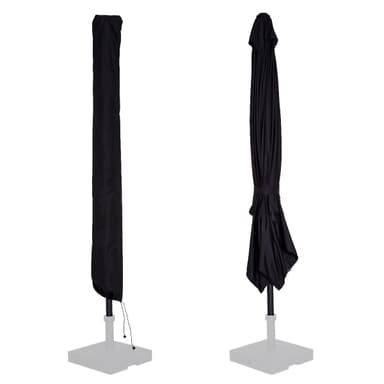 VONROC Premium parasoll Rosolina 280x280cm - Inkl. parasollöverdrag - Fyrkantigt parasoll - Tiltbart - UV-beständig duk - Svart