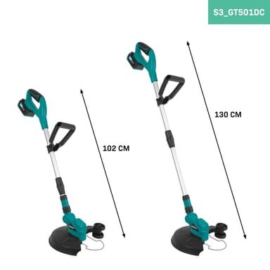 VONROC Grästrimmer 20V  - 4.0Ah| Inkl. batteri och snabbladdare