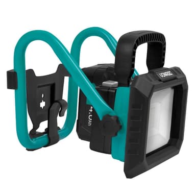 VONROC Batteridriven LED-arbetslampa 20W – 1800 lumen | Inkl. 4.0Ah batteri och snabbladdare