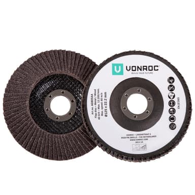 VONROC Lamellslipskiva 125mm – 2st | P40 och P60 – Universal