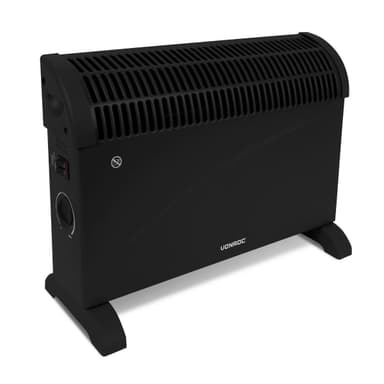 VONROC Konvektorelement – 2000W – Svart | Justerbar termostat