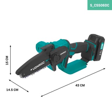 VONROC Motorsåg mini 20V – 152mm | Inkl. 2,0Ah batteri och laddare