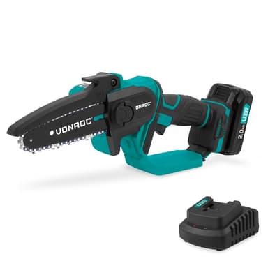VONROC Motorsåg mini 20V – 152mm | Inkl. 2,0Ah batteri och laddare