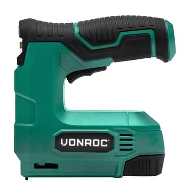 VONROC Batteridriven häftpistol 4V| Inkl. 900 häftklamrar och 300 nålar